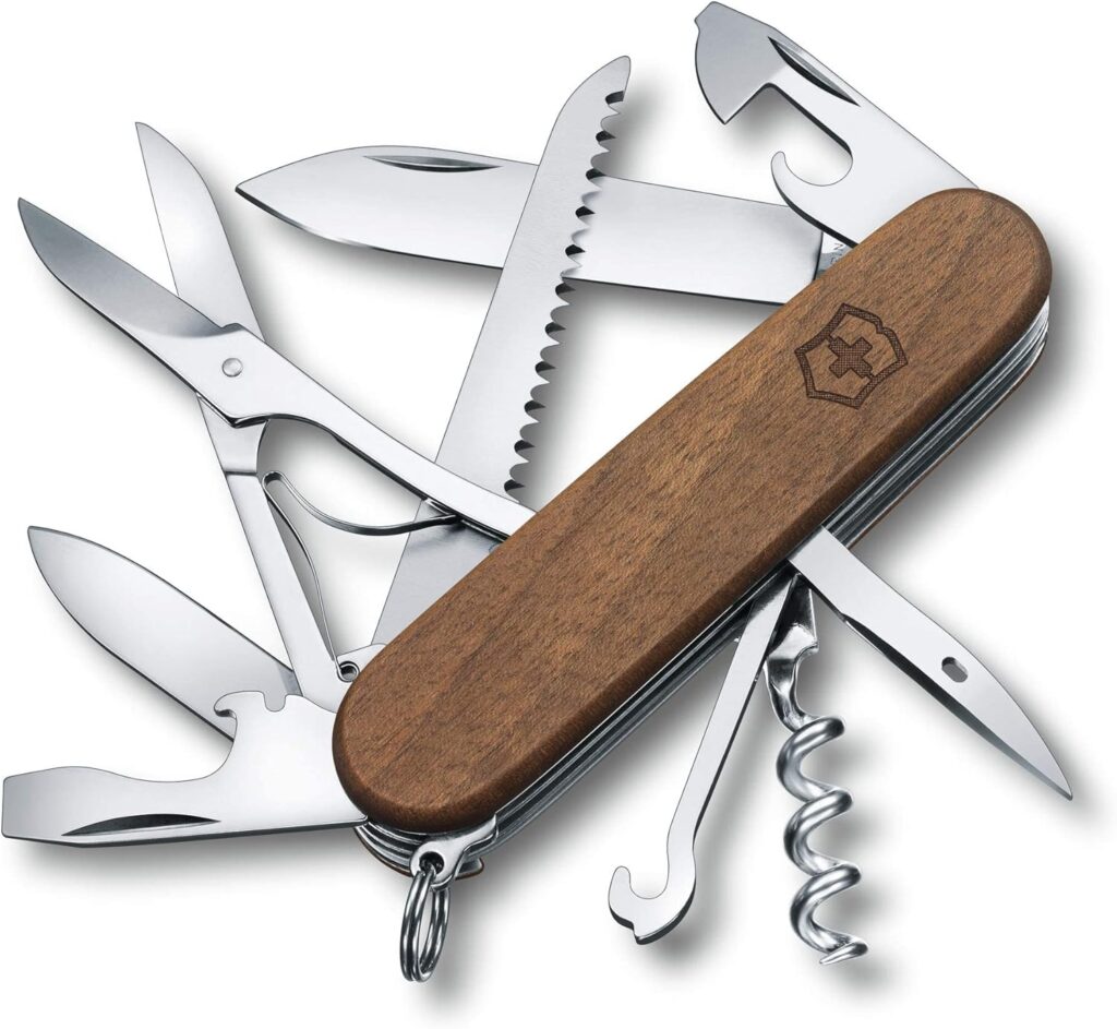 Victorinox Taschenmesser Huntsman Wood, 13 Funktionen, braun, Schweizer Taschenmesser