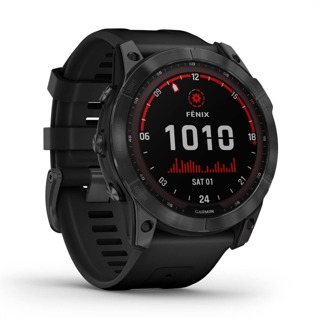Robuste Garmin Fenix 7X Solar Outdoor-Uhr mit GPS und Höhenmesser