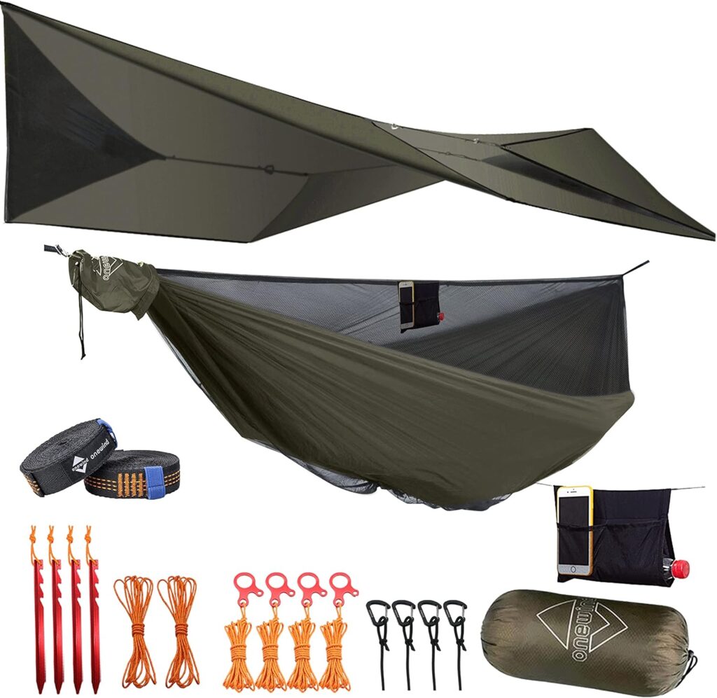 onewind Premium-Hängematte mit Moskitonetz für Camping