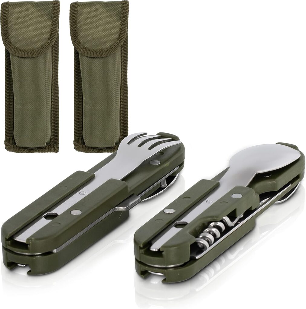 Bundeswehr Edelstahl Campingbesteck zusammensteckbar