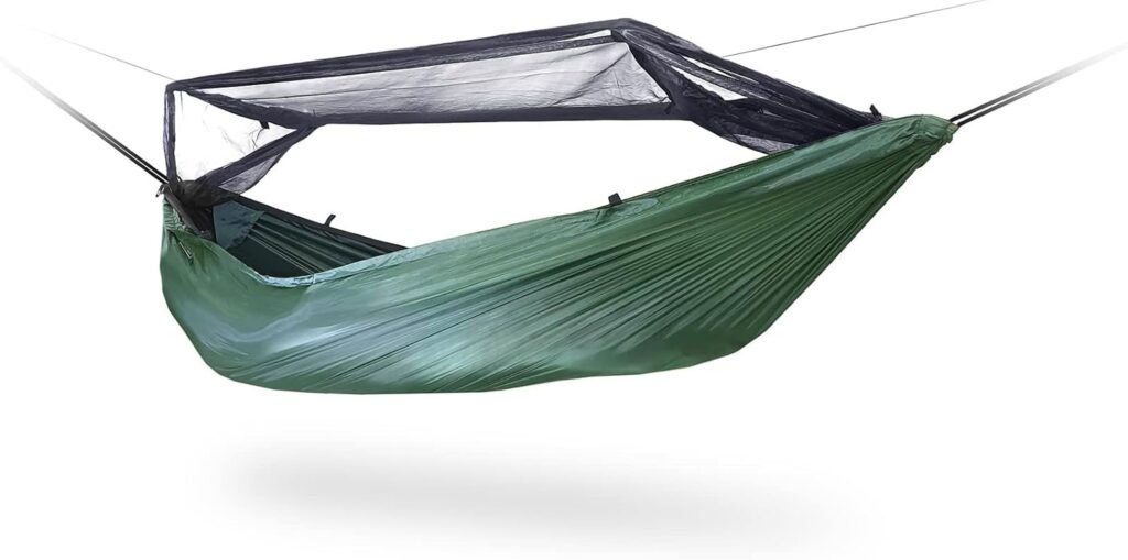 DD Frontline Hammock – atmungsaktive Hängematte mit Moskitonetz für Bushcraft und Survival.