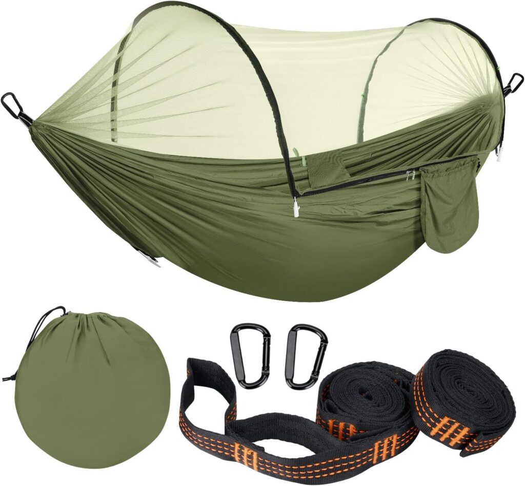 Ultraleichte Camping-Hängematte mit Moskitonetz