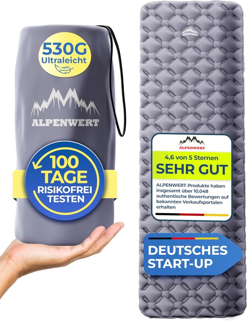 Kompakte Alpenwert Isomatte ultraleicht fürs Camping 2026