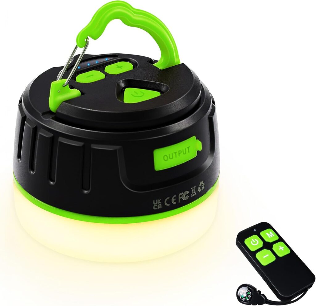 Lanktoo Campinglaterne mit Fernbedienung und USB-C